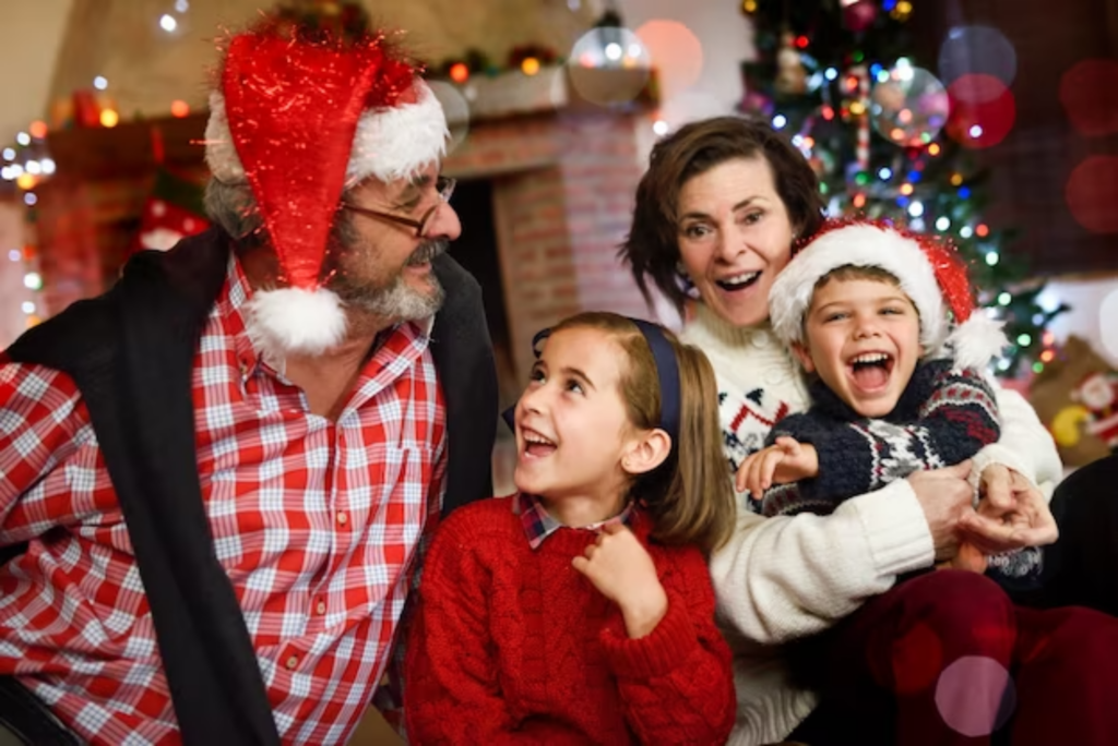 Vœux de Noel Famille Amusants pour ses Tout Petits 