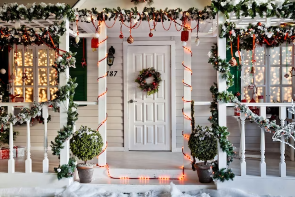 Faites de Votre Balcon un Lieu de Fête Magnifique par ces Décorations de Noel à l’Extérieur
