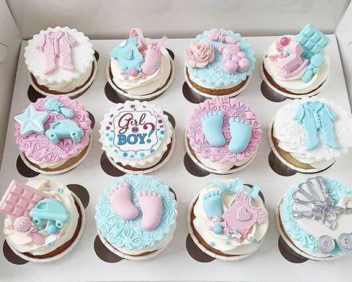 Cupcakes thématiques annonce grossesse